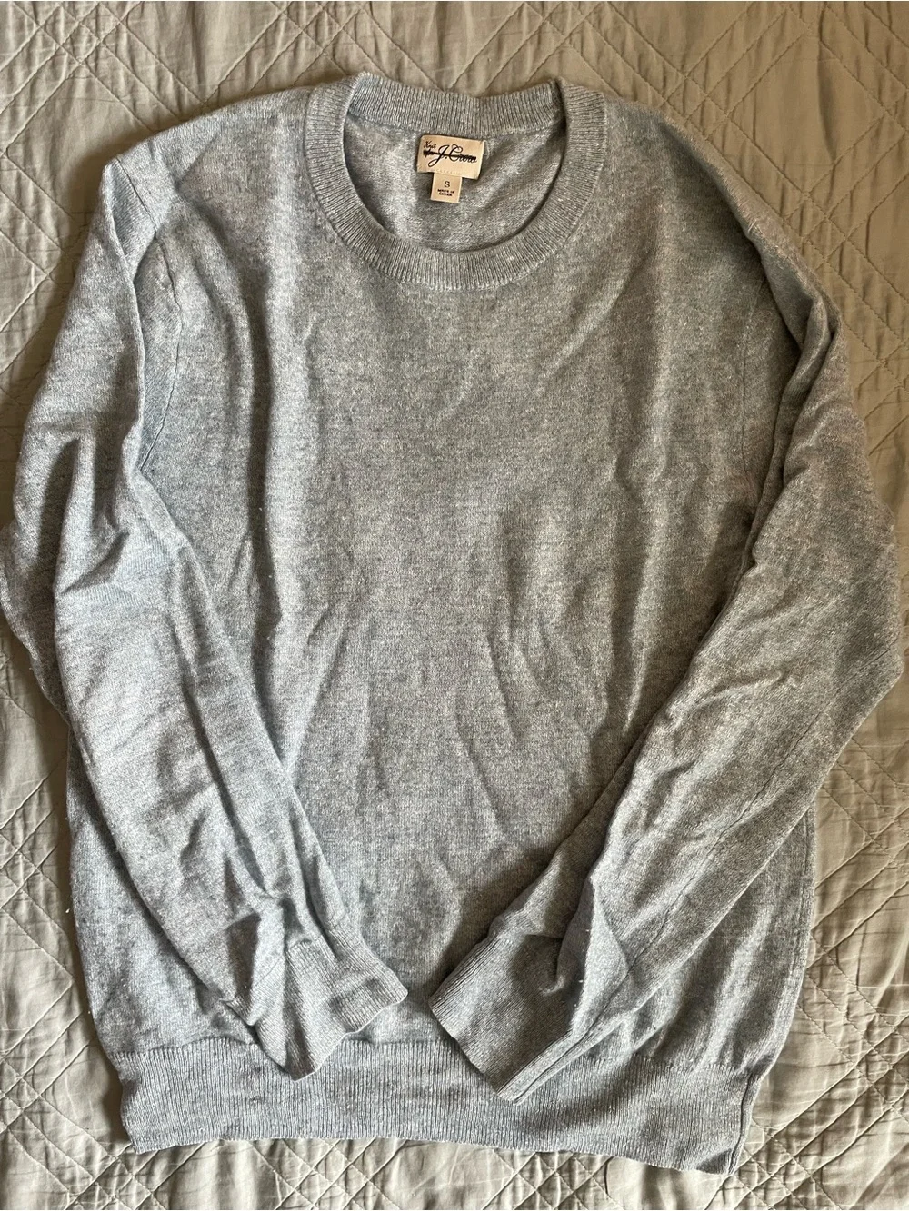 J. CREW Marled cashmere-linen blend sweater in Blue Size S $158 CJ375